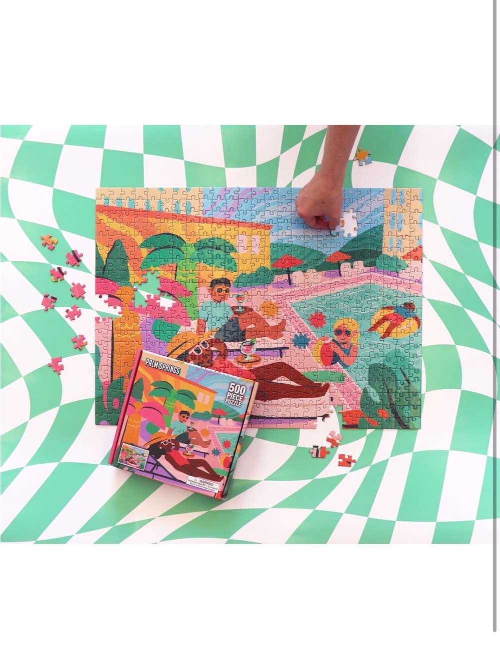 KESS de.Bored Palm Springs Bold as Love Album Cover, Puzzle, 500 Piece- NEW
